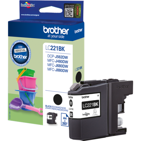 CARTUCHO BROTHER LC221 NEGRO 260PG