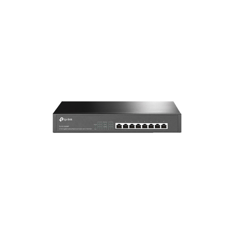 TP-Link Switch  Sobremesa - 8 Puertos Gigabit con PoE+  - Montaje en Rack