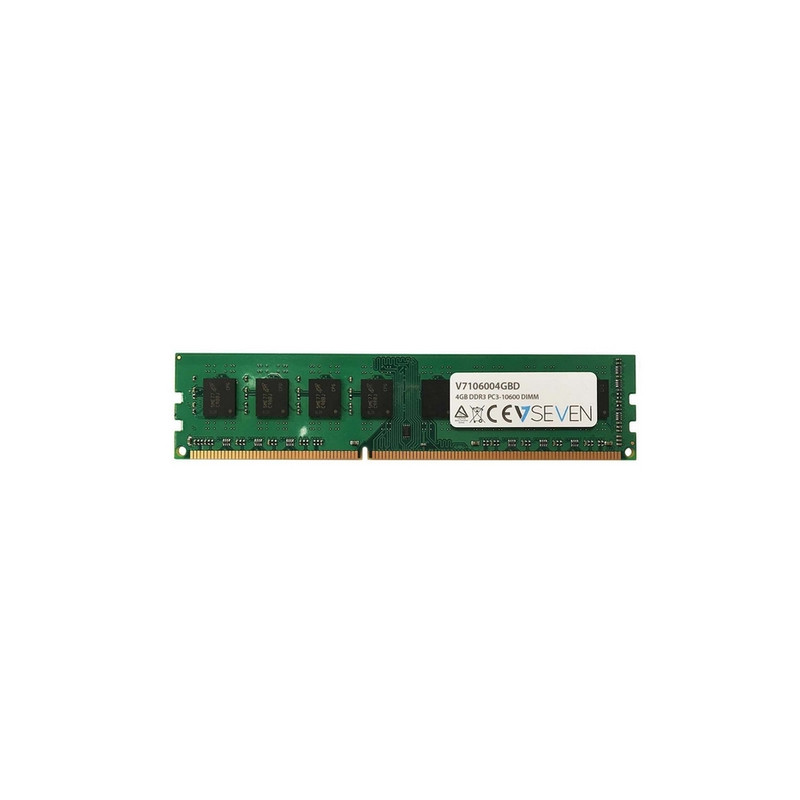 V7 V7106004GBD - DDR3 DIMM - 4GB - 1333 Mhz - PC3-10600 - Sin búfer - CL9 - 240-clavijas