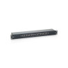 Equip - Patch Panel 16 Puertos Cat.6 - Apantallado - Color Negro