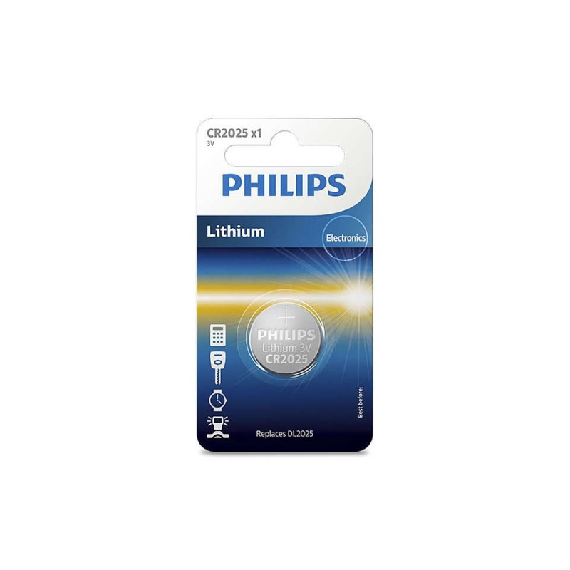 PILAS PHILIPS LITIO CR2025 3V PACK 1