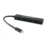 Conceptronic - Hub USB 3.1 Tipo-C a 4 USB - Diseño compacto - Negro