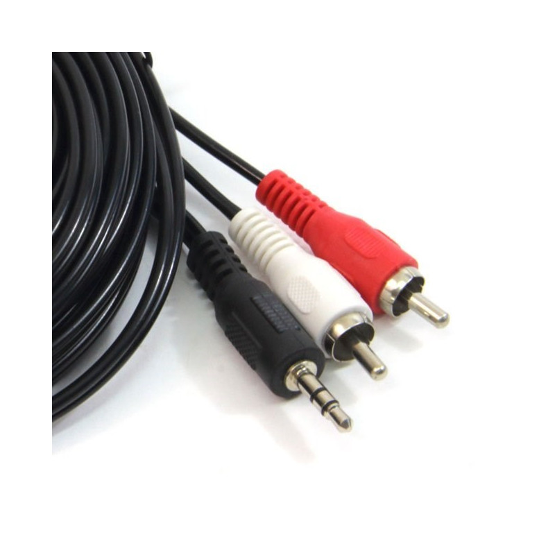 CABLE AUDIO PG JACK 3.5 -M A 2 RCA -M 10M