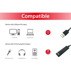 ADAPTADOR AUDIO USB CABLE EQUIP