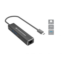 ADAPTADOR CONCEPTRONIC USB-C - ETHERNET 1GB + 4USB