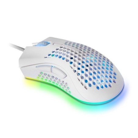 RATON MARS GAMING MMEX RGB 32K DPI USB BLANCO