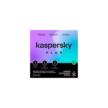 ANTIVIRUS ESD KASPERSKY PLUS 1US 1AÑO LIC ELE