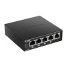 D-Link - Switch DGS-1005P - 5 Puertos RJ45 10/100/1000 BASE-T/(4*GIGABIT POE)