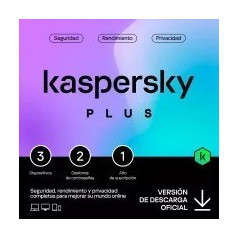 ANTIVIRUS ESD KASPERSKY PLUS 3US 1AÑO LIC ELE