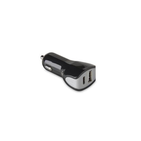 CARGADOR CELLY COCHE USB 1A Y TIPO C 3A