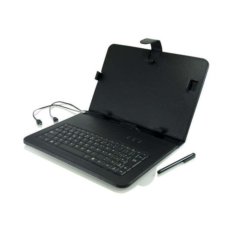 FUNDA TABLET 3GO 9.7" CON TECLADO USB NEGRA