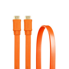 CABLE 3GO HDMI V1.4 PLANO 1.8M 24K NARANJA