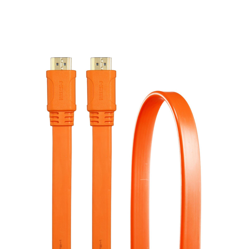 CABLE 3GO HDMI V1.4 PLANO 1.8M 24K NARANJA