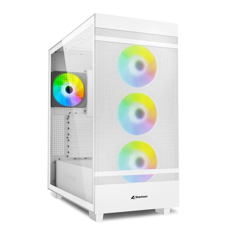 CAJA ATX SHARKOON REBEL C50 RGB BLANCA