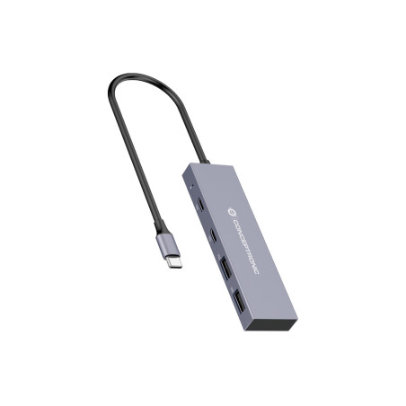 HUB CONCEPTRONIC USB-C 3.2 GEN 1, 4P (2USBC+2USBA)