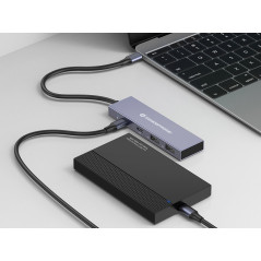 HUB CONCEPTRONIC USB-C 3.2 GEN 1, 4P (2USBC+2USBA)