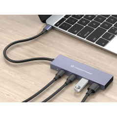 HUB CONCEPTRONIC USB-C 3.2 GEN 1, 4P (2USBC+2USBA)