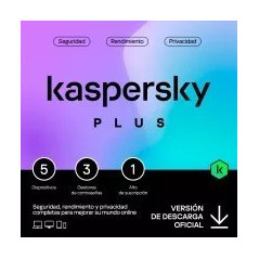 ANTIVIRUS ESD KASPERSKY PLUS 5US 1AÑO LIC ELE