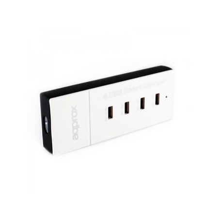 CARGADOR 4X USB APPROX PARED BLANCO