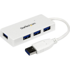 STARTECH HUB USB 3.0 EXTERNO 4 PUERTOS BLANCO