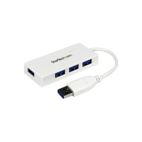 STARTECH HUB USB 3.0 EXTERNO 4 PUERTOS BLANCO