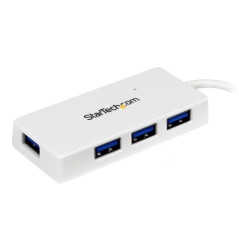 STARTECH HUB USB 3.0 EXTERNO 4 PUERTOS BLANCO