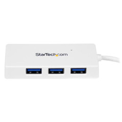 STARTECH HUB USB 3.0 EXTERNO 4 PUERTOS BLANCO