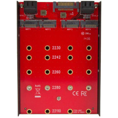 STARTECH PANEL 3,5" CON 4 BAHÍAS M.2 NGFF 4 SATA