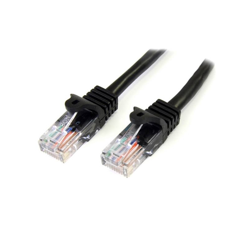 STARTECH CABLE ETHERNET 1M UTP NEGRO CAT5E RJ45 PA