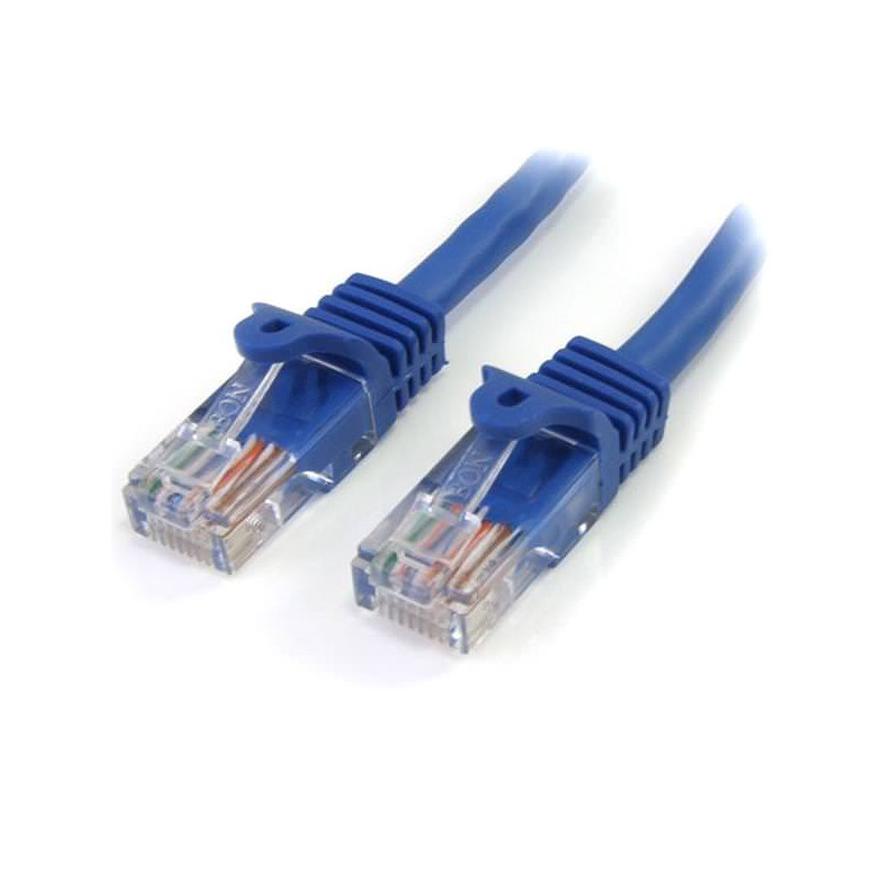 STARTECH CABLE ETHERNET 1M UTP AZUL CAT5E RJ45 PAT