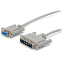 STARTECH CABLE SERIE NULL MODEM DB9H-DB25M 3M