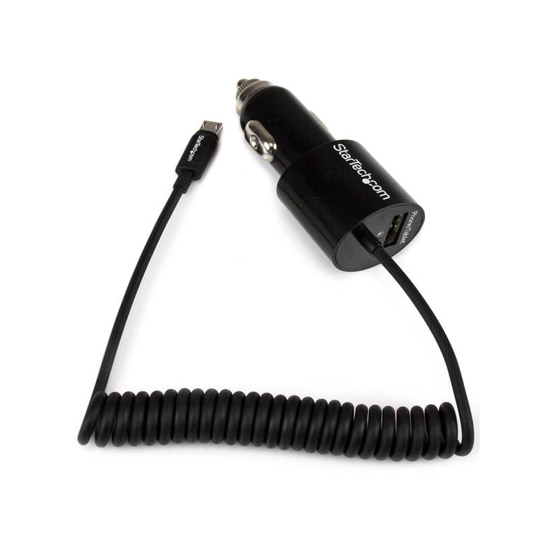 STARTECH CARGADOR USB 2 PUERTOS COCHE CON CABLE MI