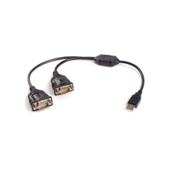 STARTECH CABLE ADAPTADOR 0,3M USB A 2 PUERTOS SERI