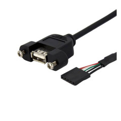 STARTECH CABLE 30CM USB 2.0 MONTAJE EN PANEL CONEX