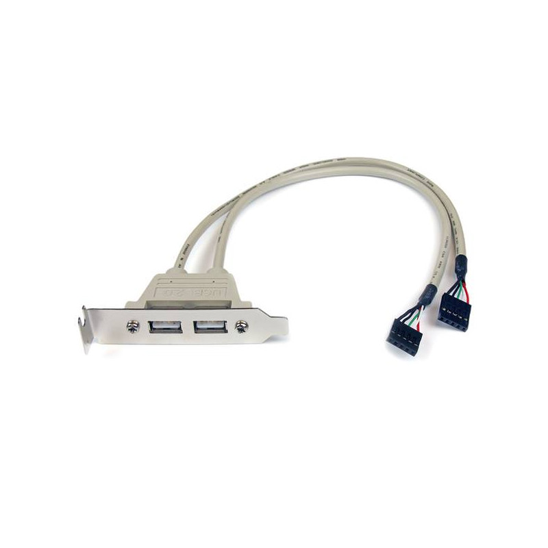 STARTECH CABEZAL BRACKET PERFIL BAJO 2 PUERTOS USB