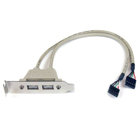 STARTECH CABEZAL BRACKET PERFIL BAJO 2 PUERTOS USB