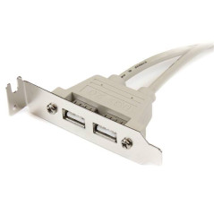 STARTECH CABEZAL BRACKET PERFIL BAJO 2 PUERTOS USB