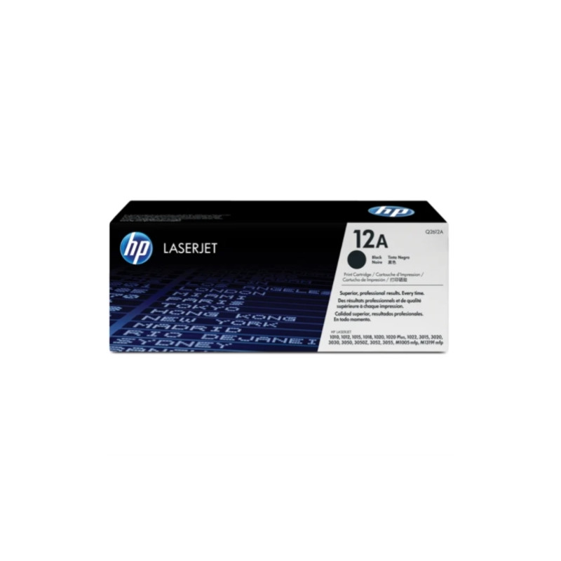 HP TONER 12A NEGRO Q2612A 2.000 PAG. LASERJET/1010/1012/1015/1018/1020/1022/1050/3015/3020