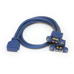 STARTECH CABLE EXTENSOR 50CM 2 PUERTOS USB 3.0 MON