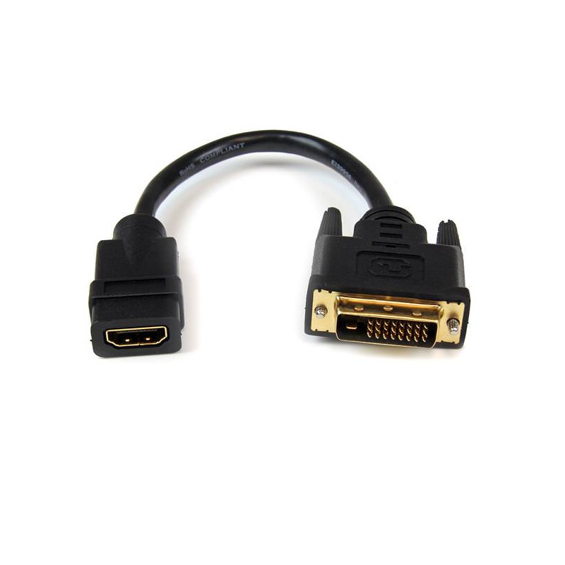 STARTECH ADAPTADOR 20CM HDMI® A DVI - DVI-D MACHO