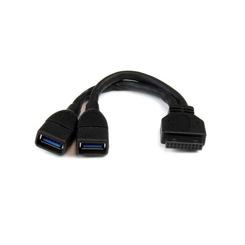 STARTECH CABLE 15CM ADAPTADOR 2 PUERTOS USB 3.0 A