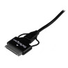 STARTECH CABLE USB 65CM COMBO CARGADOR TELEFONO MO