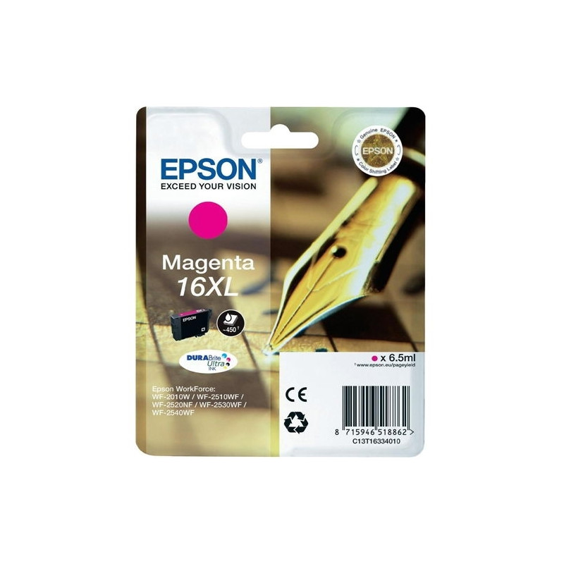 EPSON CARTUCHO MAGENTA 16XL 450 PAG. WF-2010W/2510WF/2520NF/2530WF/2540WF