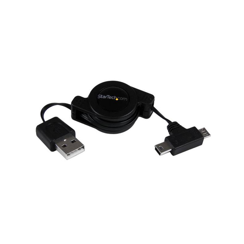 STARTECH CABLE ADAPTADOR RETRACTIL 76CM USB A MACH