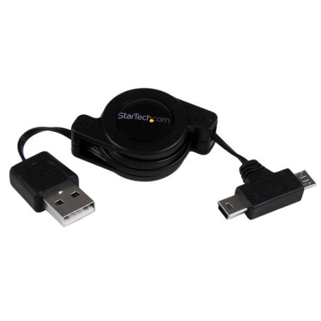 STARTECH CABLE ADAPTADOR RETRACTIL 76CM USB A MACH