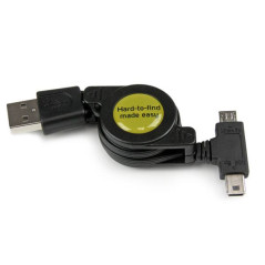 STARTECH CABLE ADAPTADOR RETRACTIL 76CM USB A MACH