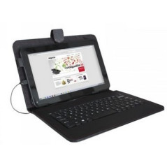 FUNDA TABLET APPROX 9" CON TECLADO USB NEGRA