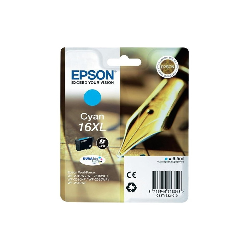 EPSON CARTUCHO CIAN 16XL 450 PAG. WF-2010W/2510WF/2520NF/2530WF/2540WF