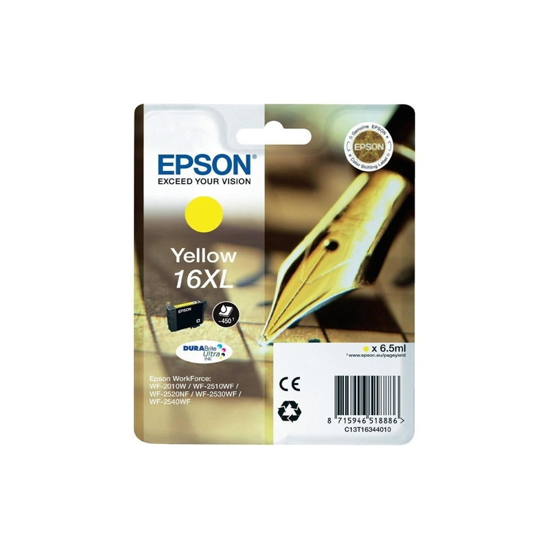 EPSON CARTUCHO AMARILLO 16XL 450 PAG. WF-2010W/2510WF/2520NF/2530WF/2540WF