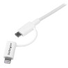 STARTECH CABLE 1M LIGHTNING O MICRO USB BLANCO